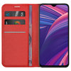 Leather Wallet Case & Card Holder Pouch for Oppo R17 Pro - Red